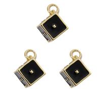 YIZITU 3 Pieces 18k Gold Plated Heart Charm Necklace Pendants Trendy Accessories For Women Coppers Jewelry Making Components