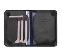 YIZITU Black Leather Passport Organizer Practical Document Holder Card Holder for International Trips Business Travel Accessory