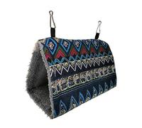 YIZITU Bohemia Green Parrot Nest Plush Snuggle Warm Hammock Tent Small Pet Winter Bed For Cockatiels Parakeets Winter Bird Nesting Box