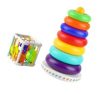 YIZITU Bright Color Stacking Toy For Toddler Enhancing Fine Motor Skill Logical Thinking Board Game Sensory Color Cognitive Toddler Plugging