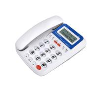 YIZITU Business Landline Phone Large Buttons With Call Storage Telephone With Alarm Clock Date & Time Calls On The Same Screen