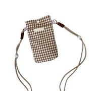 YIZITU Canvas Small Crossbody Bag Cell Phones Pouches For Women Wristlet Wallet Bag Coin Purse Grids Shoulder Bags Handbags Small Crossbody Purse