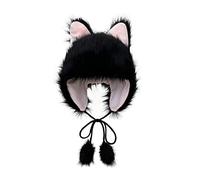 YIZITU Cartoon Foxes Ear Shape Hat Winter Ear Protects Plush Hat Christmas Party Presents For Girlfriend Teenagers