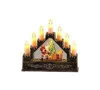 YIZITU Christmas Snowfall Music Box Decoration With Winter Scene For Holiday Mantel Or Tabletop Festive Display Rotating Holiday Music Box For Home Party Decorations