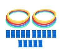 YIZITU Colorful Hopscotching Jump Rings For Toddler Physical Training Body Coordination Exercise Jumping Game Set 10PCS Rings Outdoor Hoops With Connectors