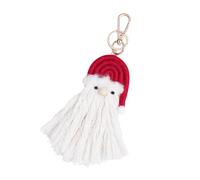 YIZITU Creative Santa Key Rings Accessory Christmas Spirits Santa Plush Keyring Cozy Bag Charm Handwoven Craft Keychain