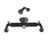 YIZITU Double 17mm Ball Head Joint Splitter Universally Double Ball Head Mount Adapter Construction 1/4Inch Thread