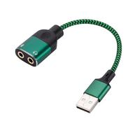 YIZITU Easy Plugs And Play USB Sound Card With 3.5mm Port USB Sound Card Adapter For Headsets No Driver Required