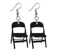 YIZITU Elegant Chair Earrings Acrylic Chair Dangle Earrings Folding Chair Shape Drop Dangle Earrings for Women Teen Acrylic Chair Damgle Earrings