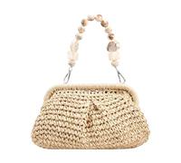 YIZITU Elegant Women's Straw Beach Bag Shoulder Bags Large Capacity Vacation Bag Top Handle Purse For Beach Parties And Daily Handmade Rattan Shoulder