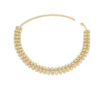 YIZITU Eye Catching Geometric Necklace Unique Alloy Texture Rhinestones For Multifuntional Fashion Pairing Geometric Necklace