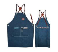 YIZITU Fashion Cotton Kitchen Aprons For Woman Men Chef Work Apron For Restaurant Shop Studios