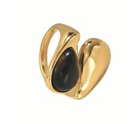 YIZITU Fashionable Adjustable Rings Opening Jewelry Geometric Pearls Copper Texture Suitable For Various Occasion Copper Adjustable Jewelry