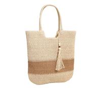 YIZITU Fashionable And Khaki Straw Weave Bag Girls' Large Capacity Handbag Beach Bags Unique