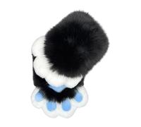 YIZITU Faux Furs Cats Claw Gloves Therians Paws Plush Fursuit Paw Halloween Cosplay Costume Animal Foxes Paws Mitten Gift Therians Gear