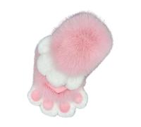 YIZITU Faux Furs Cats Claw Gloves Therians Paws Plush Fursuit Paw Halloween Cosplay Costume Animal Foxes Paws Mitten Gift Therians Gear