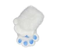 YIZITU Faux Furs Cats Claw Gloves Therians Paws Plush Fursuit Paw Halloween Cosplay Costume Animal Foxes Paws Mitten Gift Therians Gear