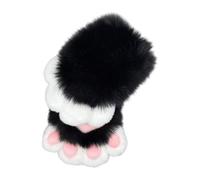 YIZITU Faux Furs Cats Claw Gloves Therians Paws Plush Fursuit Paw Halloween Cosplay Costume Animal Foxes Paws Mitten Gift Therians Gear