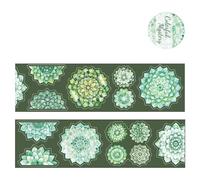 YIZITU Floral Wide PET Tape Easy To Tear Without Residues Flower Decorative PET Tape For Journals And Planners Decorations Flower Decorative