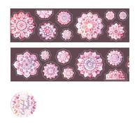 YIZITU Floral Wide PET Tape Easy To Tear Without Residues Flower Decorative PET Tape For Journals And Planners Decorations Flower Decorative