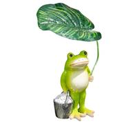 YIZITU Frogs & Leaf Bucket Resin Miniature Sculpture For Aquariums Terrarium Decorations & Tabletop Garden Displays Desktop Frogs Figurine