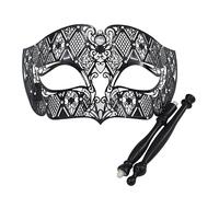 YIZITU Halloween Party Masquerade With Detachable Holding Stick Flower Half Face Evening Prom Masquerade With Detachable Holding Stick Half Face Halloween Prom