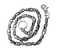 YIZITU Halloween-Skulls-Head Link Chain Vintage-Skull Charm Wallet Chain Punk Jewelry Jean Chain with Closure Hook Belt Chain Skull Wallet Chain for Men Biker Heavy Duty