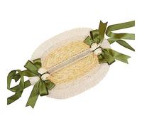 YIZITU Handwoven Straw Decorative Hat Multifunction Decorative Ornament For Home Festival Party Background Decoration Grass Hat For Female