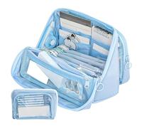 YIZITU High Capacity Pencil Case 9 Compartments Pen Pouches Pen Organizers Detachable Pen Storage Bag Travel Makeup Pouche Oversized Pencil Bag for Office & Classroom