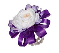 YIZITU Large Peony Wrist Flower Corsage Elastic Band Design Silk Satined Wrist Bouquet For Wedding Party Formal Occasion Wedding Corsage