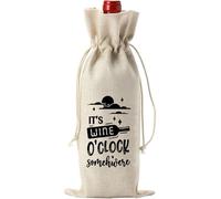 YIZITU Linen Wine Bag for Wine Bottles Farewell Friend and Coworkers Moving Away Celebration Reusable Bag