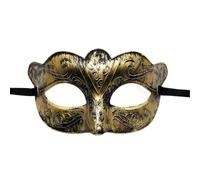 YIZITU Metallic Masquerade Half Face Vintage Eye Cosplay Costume Halloween Eye Death Dress Up Accessories