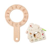 YIZITU Outdoor Adventure Learning Toy With Wooden Animal Book And Magnifier Tool For Hands On Nature Study Wooden Educational Toy
