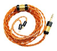 YIZITU Professional 0.78mm 2Pin Earphone Cable With 7N Single Crystal 3.5mm/4.4mm Male Plug Adapter Wire Line 1.2m PVC Cover