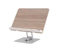 YIZITU Reading Rack Metal Laptop Stand Holder Multi-function Alloy And Wood Student Bookshelf Tablet Recipe Notebook Bracket