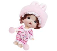 YIZITU Realistic Vinyls Girl Baby Dolls 4inch With Lovely Dress For Kids Play Realistic Baby New Borns Asleep Toy Soft Dolls For Toddler