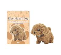 YIZITU Realistic Walking Dog Toy Electric Plush Puppy Life Like Kids Interactive Crawl Learning For Entertainment Electric Plush Toy For Baby Crawling