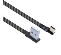 YIZITU Right Angles Type C Data Cable 90° Angled Head Type Charging Cord For Small Space Phones Gaming Consoles USB Gaming Devices