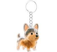 YIZITU Small Dog Shape Portable Pet Hair Collector Keychain For Dog Cats Owners Furs Storage Box Memorial Keepsakes Bag Charm Shape Portable Hair Collector Keychain