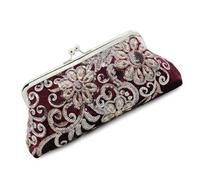YIZITU Sophisticated Ladies' Evening Bag Shoulder Crossbody Purse With ICreative Beading And Various Carry Option For Women Bridal Wedding Purse