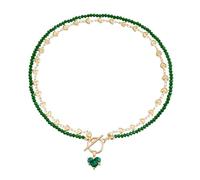 YIZITU Sturdy Alloy Zircon Heart Pendant Necklace Designs To Enhances Neckline For Everyday Casual Wear Stylish Outfits Daily Wear Necklace