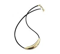 YIZITU Stylish Adjustable Metal Necklace with Leather Cord Women Present Jewelry Suitable for Parties and Everyday Use