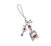 YIZITU Stylish Beaded Fish Phone Chain Multifuntional Resin Accessory Keyring Decors Phone Strap for Fashion Enthusiasts