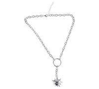 YIZITU Trendsetting Love Heart Shaped Necklace Fashion Jewelry Accessory with Thorns Detail for Fashionable Enthusiasts