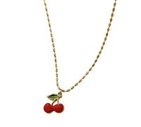 YIZITU Trendy Fruit Shaped Necklace Comfort Fit Adjustable Length Design Clavicle Chain Everyday Jewelry Her Sweet Fruit Themed Jewelry For Teens Girls
