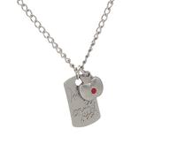 YIZITU Trendy Square Pendant Necklace Cartoon Character Neck Chain with Crystal Detailing for Work and Social Gathering