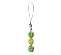 YIZITU Unique Beaded Phone Pendant Fashionable Keyring Crystal Four Leaf Clovers Charm Keychain Elegant Bag Accessory for Women