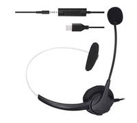 YIZITU USB Computer Headsets With Microphone For Laptop PC 3.5mm Corded Stereo Call Center Headsets With Microphone Noise Cancel Noise Canceling Headset