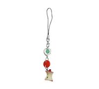 YIZITU Versatile Phone Pendant Keychain Colorful Key Chain Love Heart Shaped Keyring Ornament Unique Phone Lanyard Accessory Alloy Acrylic Keychain