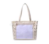 YIZITU Versatile Ribbon Tote Bag PU Handbag Great For Storing Various Items While Traveling Office